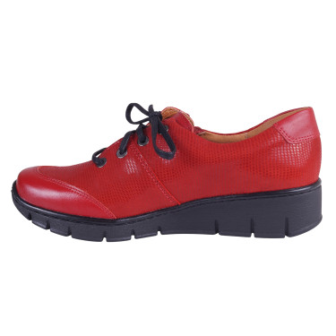 PÓŁBUTY DAMSKIE SKÓRZANE WIELBUT 198 CZERWONE