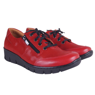 PÓŁBUTY DAMSKIE SKÓRZANE WIELBUT 198 CZERWONE