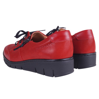 PÓŁBUTY DAMSKIE SKÓRZANE WIELBUT 198 CZERWONE