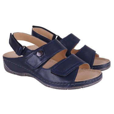 SKÓRZANE SANDAŁY DAMSKIE WIELBUT 538 PLUS GRANAT