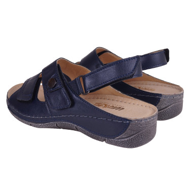 SKÓRZANE SANDAŁY DAMSKIE WIELBUT 538 PLUS GRANAT