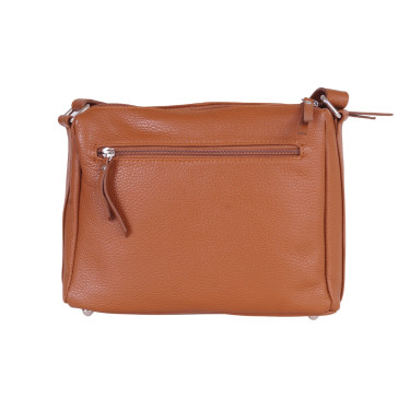 Torebka listonoszka skórzana VEZZE V002 brązowa