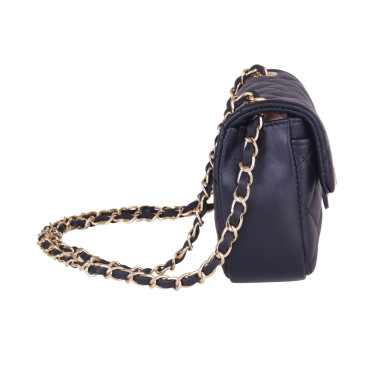 Torebka listonoszka skórzana VEZZE V003 czarna