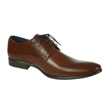 ELEGANCKIE PANTOFLE SKÓRZANE MĘSKIE BRĄZ+GRANAT