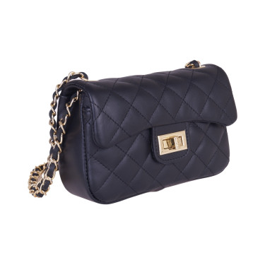 Torebka listonoszka skórzana VEZZE V003 czarna