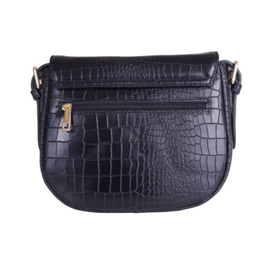 Torebka listonoszka skórzana VEZZE V004 czarna