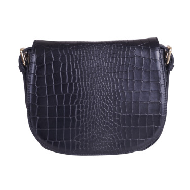 Torebka listonoszka skórzana VEZZE V004 czarna