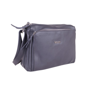 Torebka listonoszka skórzana VEZZE V009 szara
