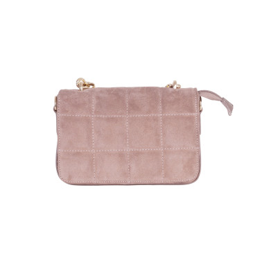 Torebka listonoszka skóra naturalna licowa+zamszowa VEZZE V006 beżowa