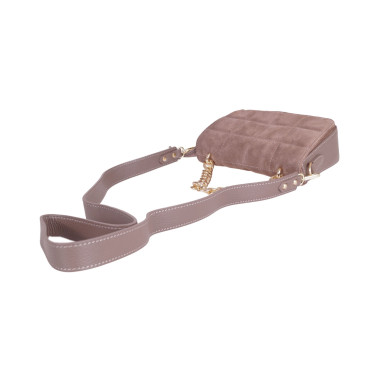 Torebka listonoszka skóra naturalna licowa+zamszowa VEZZE V006 beżowa