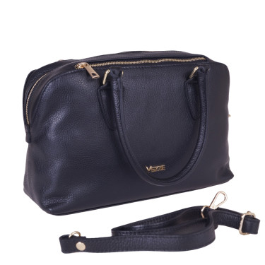 VEZZE Torba skóra shopper bag V007 czarna