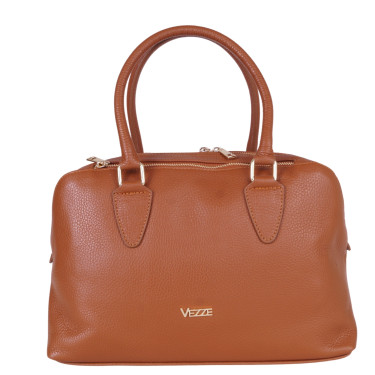 VEZZE Torba skóra shopper bag V007 ruda