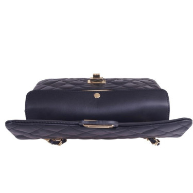 Torebka pikowana skórzana VEZZE V009 czarna