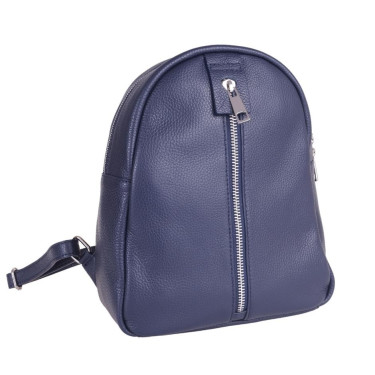 VEZZE Plecak damski ze skóry naturalnej V010 granatowy