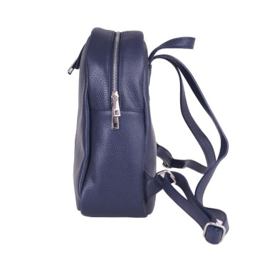 VEZZE Plecak damski ze skóry naturalnej V010 granatowy