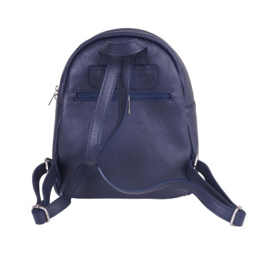 VEZZE Plecak damski ze skóry naturalnej V010 granatowy