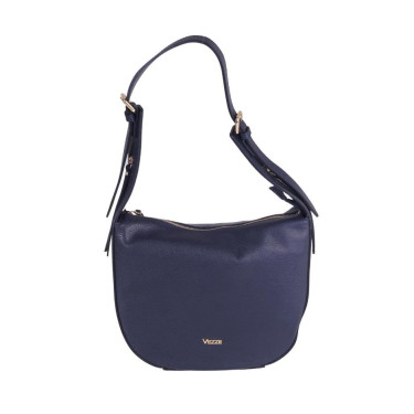 Klasyczna torebka granatowa skóra naturalna VEZZE V012