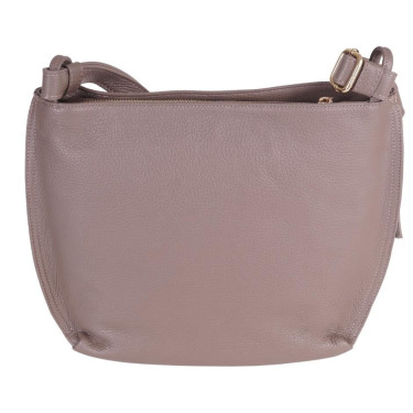 Klasyczna torebka beżowa skóra naturalna VEZZE V013