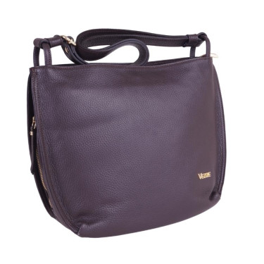 Klasyczna torebka brązowa skóra naturalna VEZZE V013