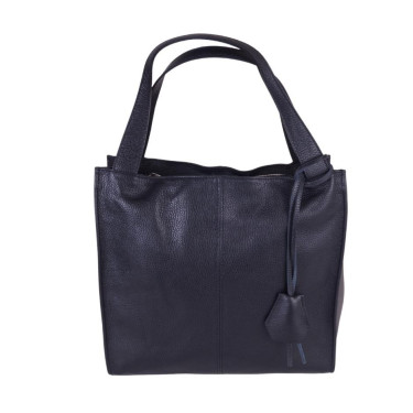 VEZZE Czarna torebka ze skóry naturalnej V015