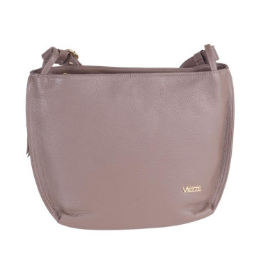 Klasyczna torebka beżowa skóra naturalna VEZZE V025
