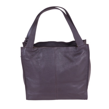 VEZZE brązowa torebka ze skóry naturalnej V015