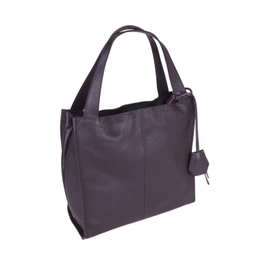 VEZZE brązowa torebka ze skóry naturalnej V015