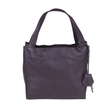 VEZZE brązowa torebka ze skóry naturalnej V015