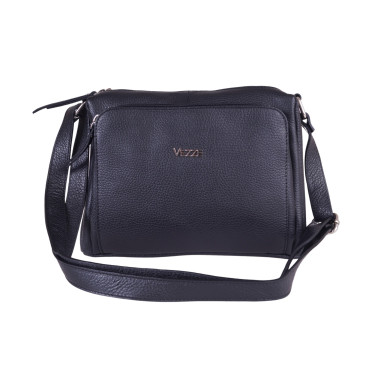 Torebka listonoszka skórzana VEZZE V002 czarna