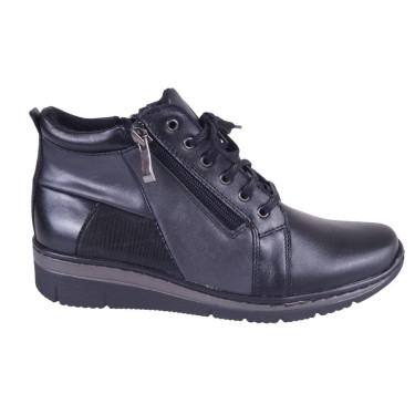 TRZEWIKI SKÓRZANE BOTKI DAMSKIE WIELBUT K 263 CZARNE