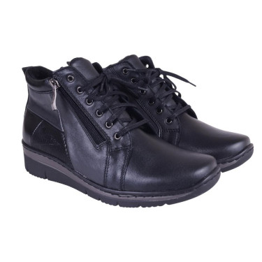 TRZEWIKI SKÓRZANE BOTKI DAMSKIE WIELBUT K 263 CZARNE