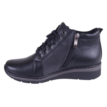 TRZEWIKI SKÓRZANE BOTKI DAMSKIE WIELBUT K 263 CZARNE