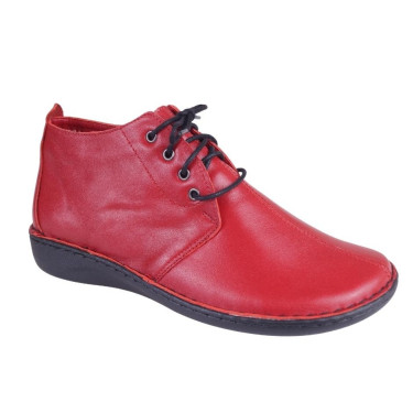 BOTKI DAMSKIE SKÓRZANE WIELBUT K -230 CZERWONE