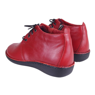 BOTKI DAMSKIE SKÓRZANE WIELBUT K -230 CZERWONE