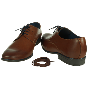 ELEGANCKIE PANTOFLE SKÓRZANE MĘSKIE BRĄZ+GRANAT