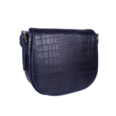 Torebka listonoszka skórzana VEZZE V004 granatowa