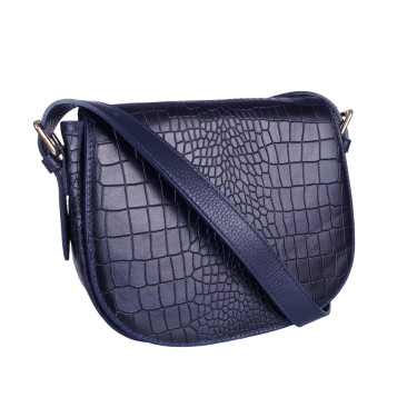 Torebka listonoszka skórzana VEZZE V004 granatowa