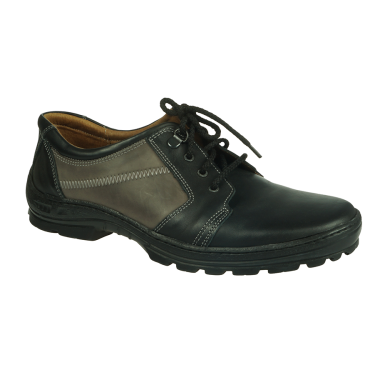 SKÓRZANE PÓŁBUTY MĘSKIE ASKOR 400 CZARNY