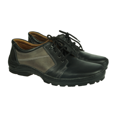 SKÓRZANE PÓŁBUTY MĘSKIE ASKOR 400 CZARNY