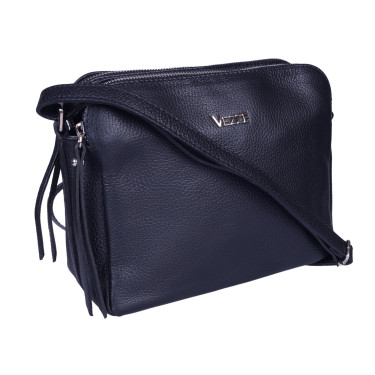 Torebka listonoszka skórzana VEZZE V017 czarna