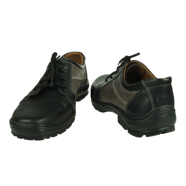 SKÓRZANE PÓŁBUTY MĘSKIE ASKOR 400 CZARNY