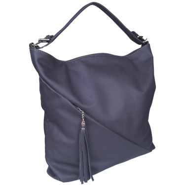 Torba klasyczna skórzana VEZZE V022 szara