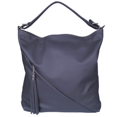 Torba klasyczna skórzana VEZZE V022 szara