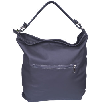 Torba klasyczna skórzana VEZZE V022 szara