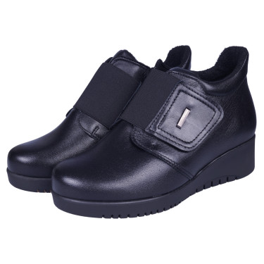 Botki damskie skórzane WIELBUT K-271 czarne