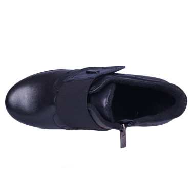 Botki damskie skórzane WIELBUT K-271 czarne