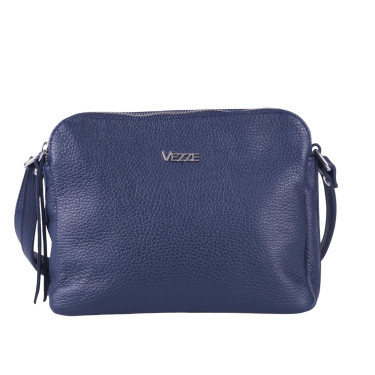 Torebka listonoszka skórzana VEZZE V017 granatowa