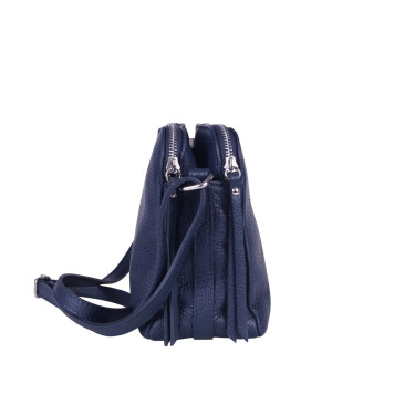 Torebka listonoszka skórzana VEZZE V017 granatowa