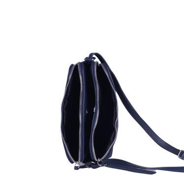 Torebka listonoszka skórzana VEZZE V017 granatowa