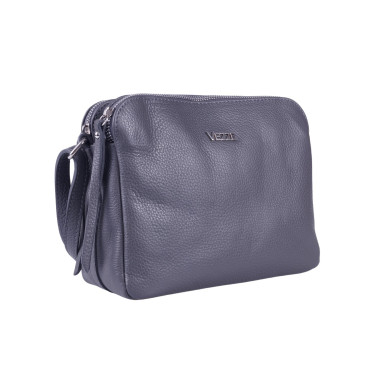 Torebka listonoszka skórzana VEZZE V017 szara